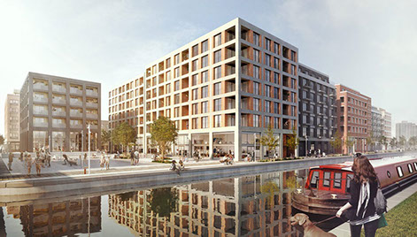 Image by Lyndon Goode Architects showing the proposed building at Fish Island, Hackney Wick