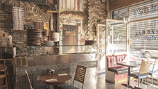 Photograph showing the shop interior prior to the refurbishment by Lyndon Goode Architects