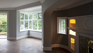 Photograph of refurbished interior, in Chorleywood, by Lyndon Goode Architects