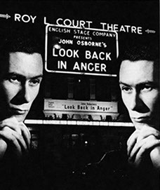 Historic photograph showing John Osborne's 'Look Back in Anger' at the Royal Court Theatre