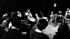 Photograph showing a rehearsal at the Royal Court Theatre